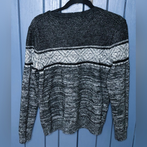 Gap Black Gray Nordic Sweater Women’s Size Large Crowcore Cozy Hygge Preppy - Picture 4 of 4